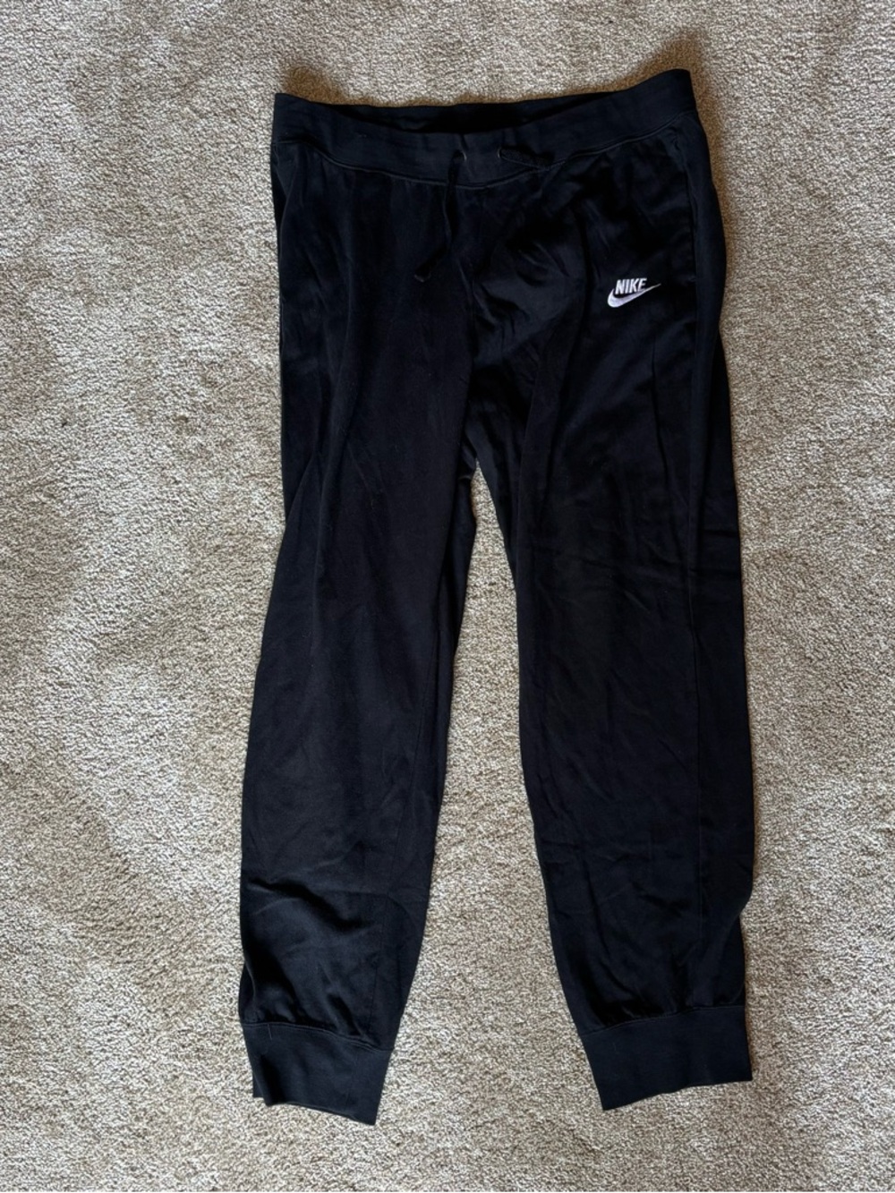 Nike Black Jogger Pants with White Logo